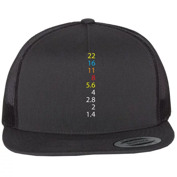 Photography Number Aperture Value Camera Flat Bill Trucker Hat