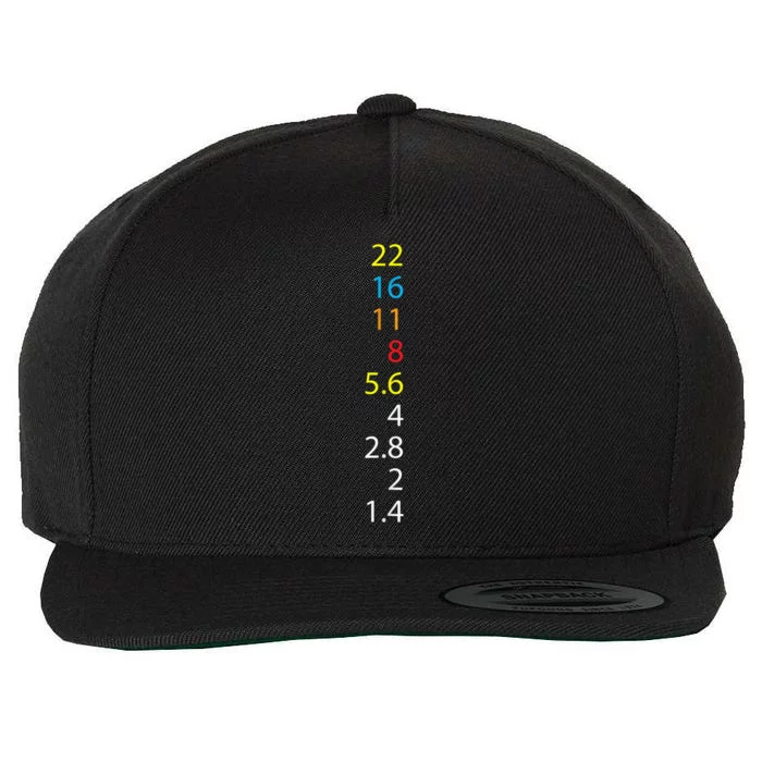 Photography Number Aperture Value Camera Wool Snapback Cap