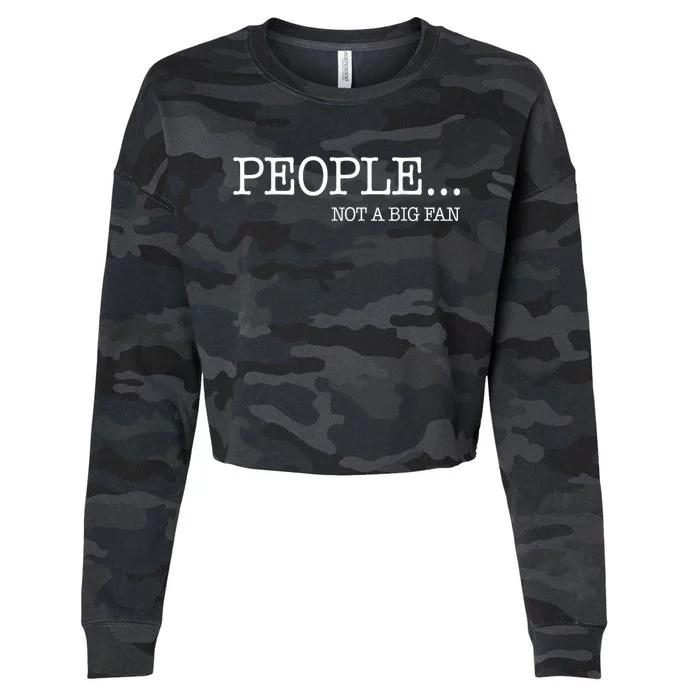 People Not A Big Fan Cropped Pullover Crew