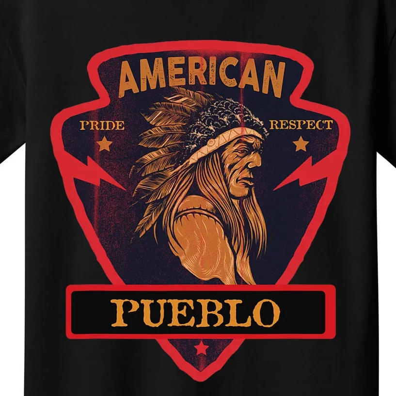 Pueblo Native American Indian Pride Respect Arrow Kids T-Shirt