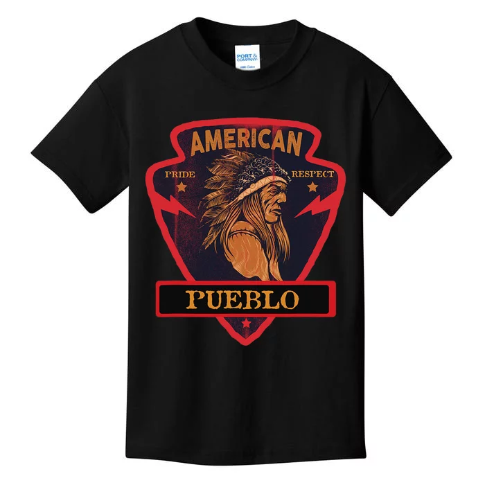 Pueblo Native American Indian Pride Respect Arrow Kids T-Shirt