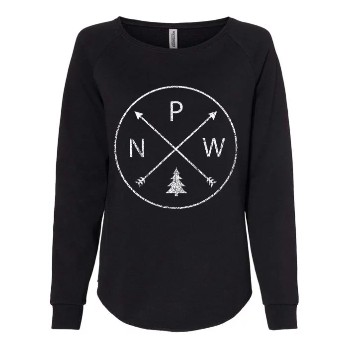 Pacific Northwest Arrows Pine Tree Pnw Womens California Wash Sweatshirt