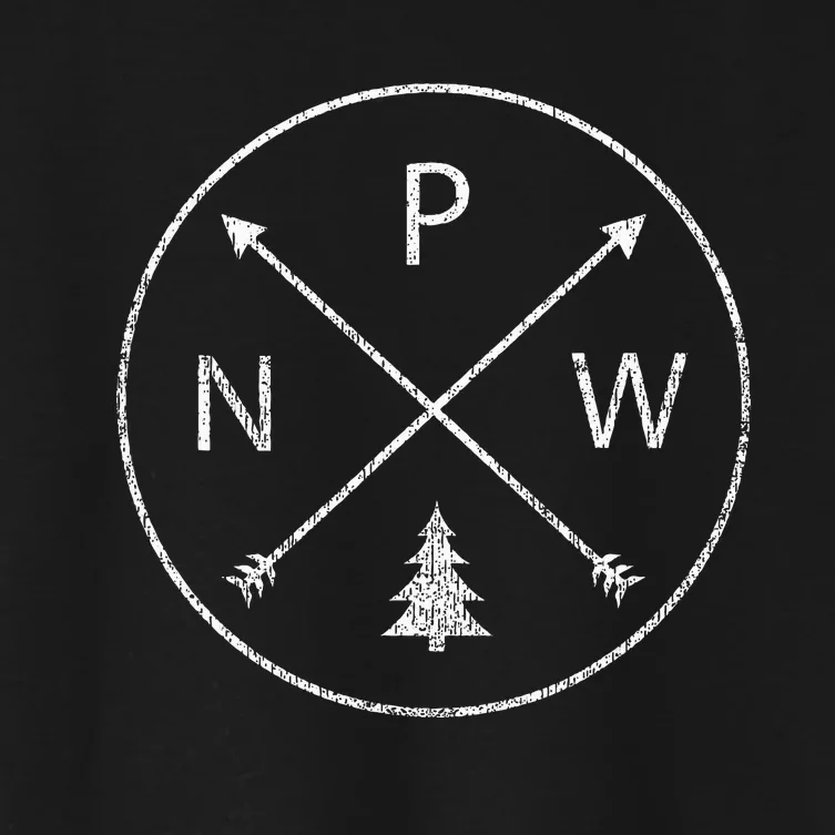 Pacific Northwest Arrows Pine Tree Pnw Women's Crop Top Tee