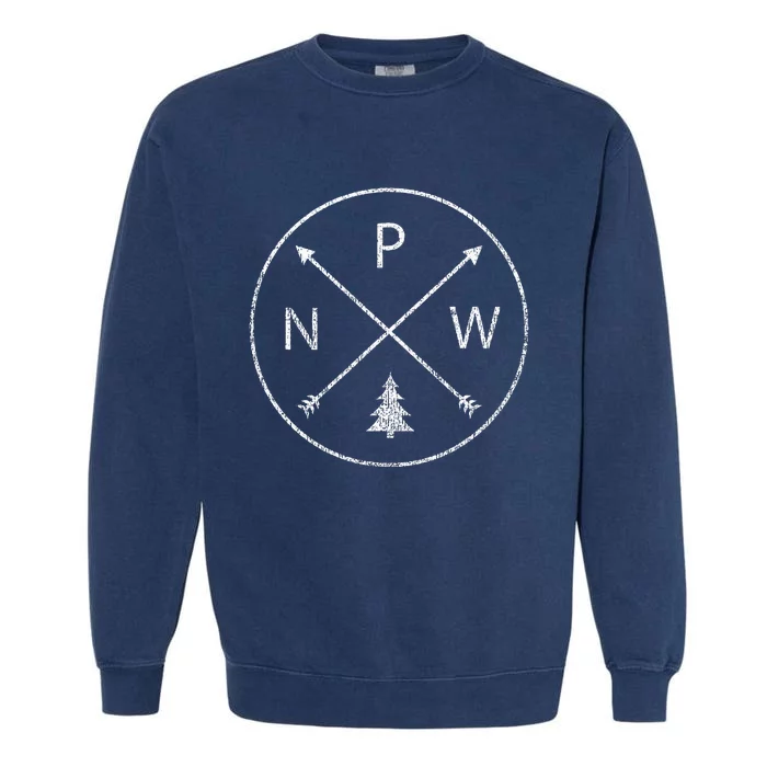 Pacific Northwest Arrows Pine Tree Pnw Garment-Dyed Sweatshirt