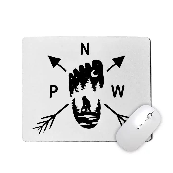 Pacific Northwest Big Foot Arrow Adventure Mousepad