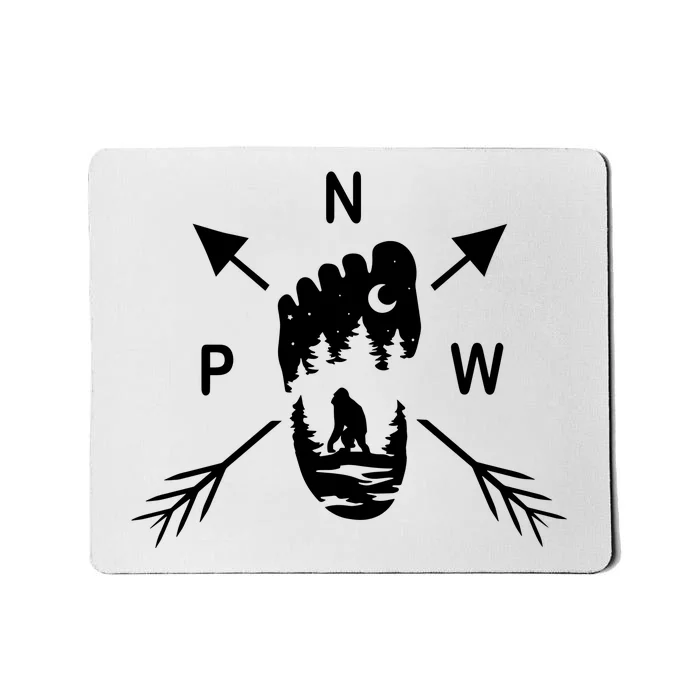 Pacific Northwest Big Foot Arrow Adventure Mousepad