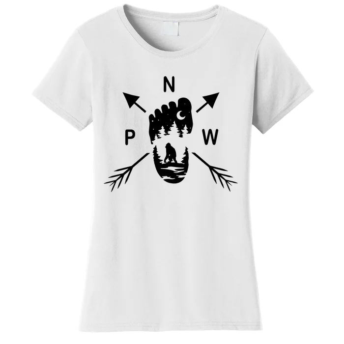 Pacific Northwest Big Foot Arrow Adventure Women's T-Shirt