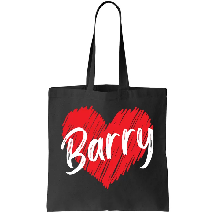 Personalized Name Barry I Love Barry Tote Bag