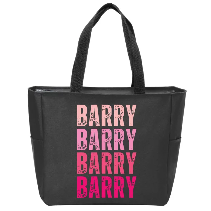 Personalized Name Barry I Love Barry Zip Tote Bag