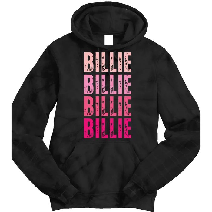 Personalized Name Billie I Love Billie Tie Dye Hoodie