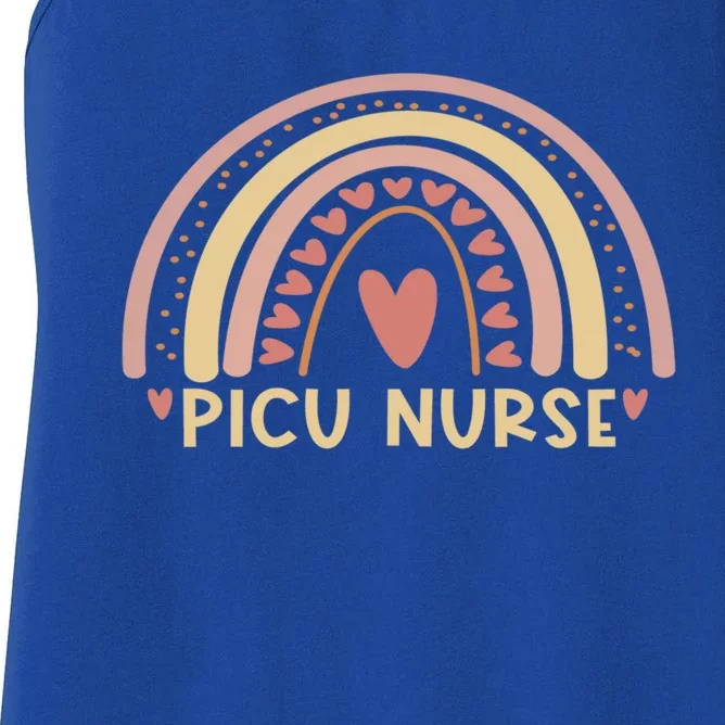 Picu Nurse Boho Rainbow Cute Nursing Student Great Gift Women's Racerback Tank