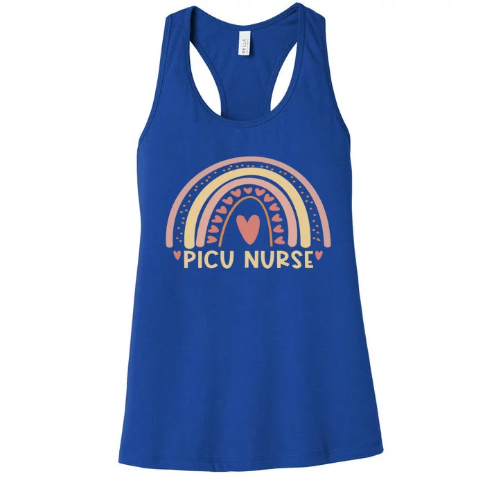 Picu Nurse Boho Rainbow Cute Nursing Student Great Gift Women's Racerback Tank