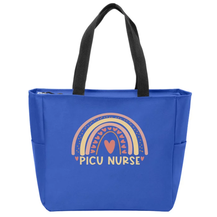 Picu Nurse Boho Rainbow Cute Nursing Student Great Gift Zip Tote Bag