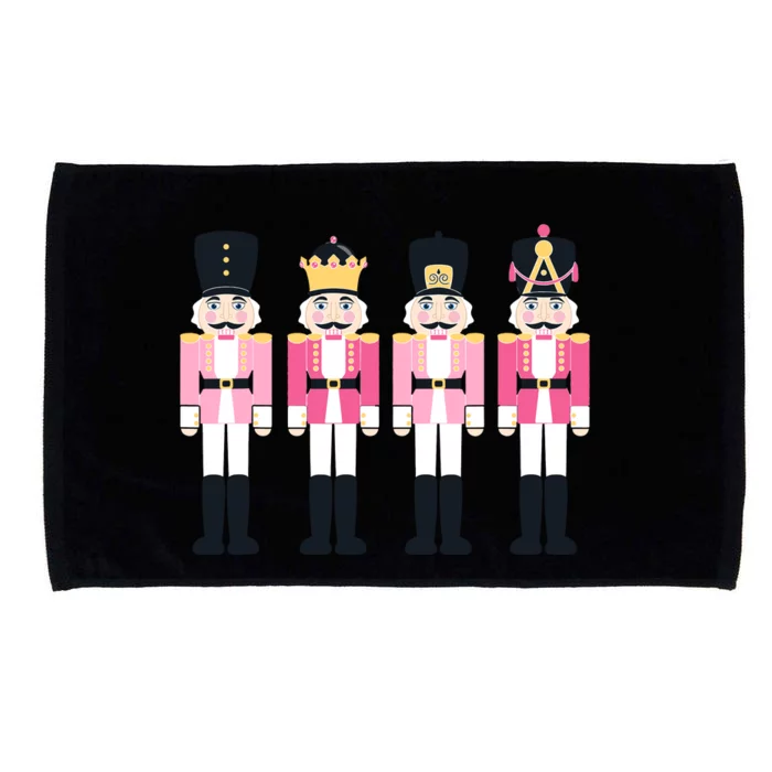 Pink Nutcracker Ballet Vintage Christmas Nutcracker Microfiber Hand Towel