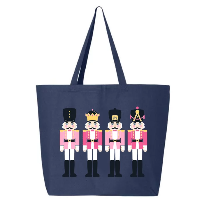 Pink Nutcracker Ballet Vintage Christmas Nutcracker 25L Jumbo Tote