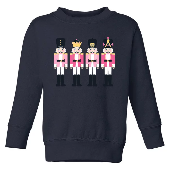 Pink Nutcracker Ballet Vintage Christmas Nutcracker Toddler Sweatshirt