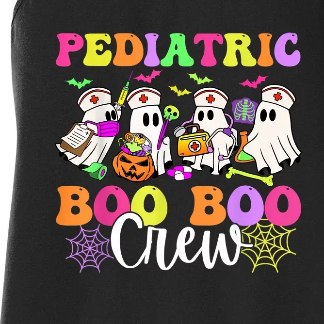 Pediatric Nurse Booboo Crew Ghost Nurse Halloween Costume Women's Racerback Tank