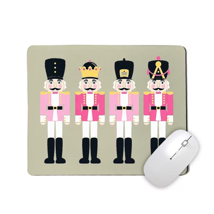 Pink Nutcracker Ballet Vintage Christmas Nutcracker Mousepad