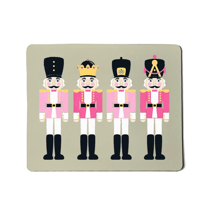 Pink Nutcracker Ballet Vintage Christmas Nutcracker Mousepad