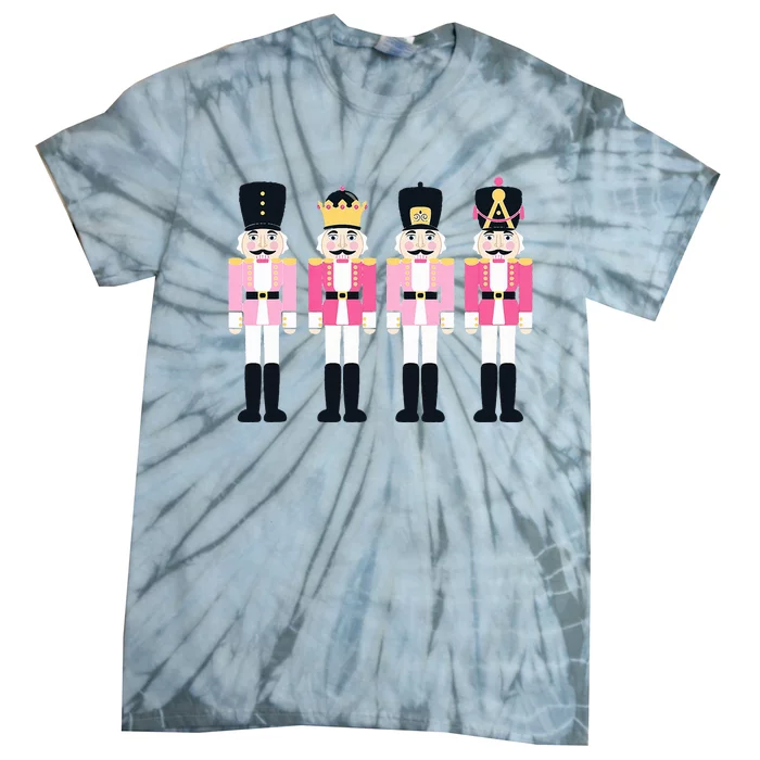 Pink Nutcracker Ballet Vintage Christmas Nutcracker Tie-Dye T-Shirt