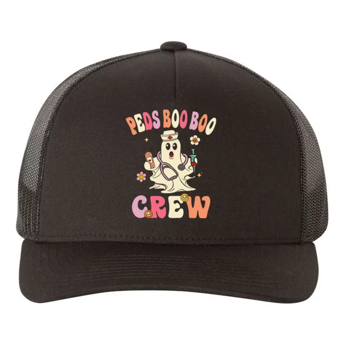 Peds Nurse Boo Crew Retro Halloween Pediatric Nurse Yupoong Adult 5-Panel Trucker Hat