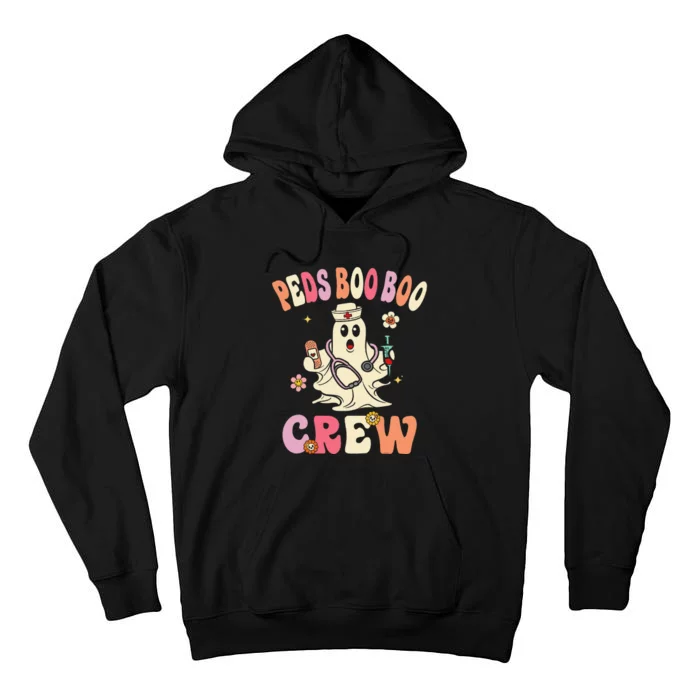 Peds Nurse Boo Crew Retro Halloween Pediatric Nurse Tall Hoodie