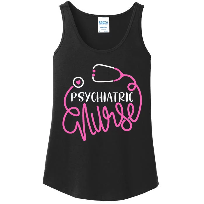 Psychiatric Nurse Cute RN Mental Health Nursing Ladies Essential Tank