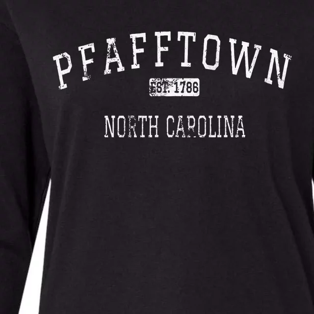 Pfafftown North Carolina Nc Vintage Womens Cotton Relaxed Long Sleeve T-Shirt