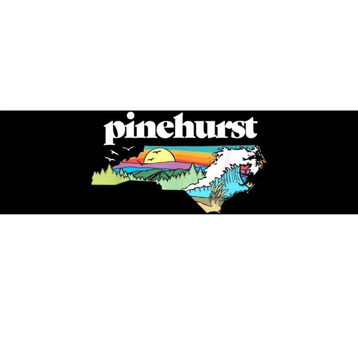 Pinehurst North Carolina Outdoors Retro Nature Bumper Sticker