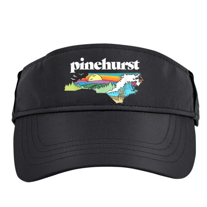 Pinehurst North Carolina Outdoors Retro Nature Adult Drive Performance Visor