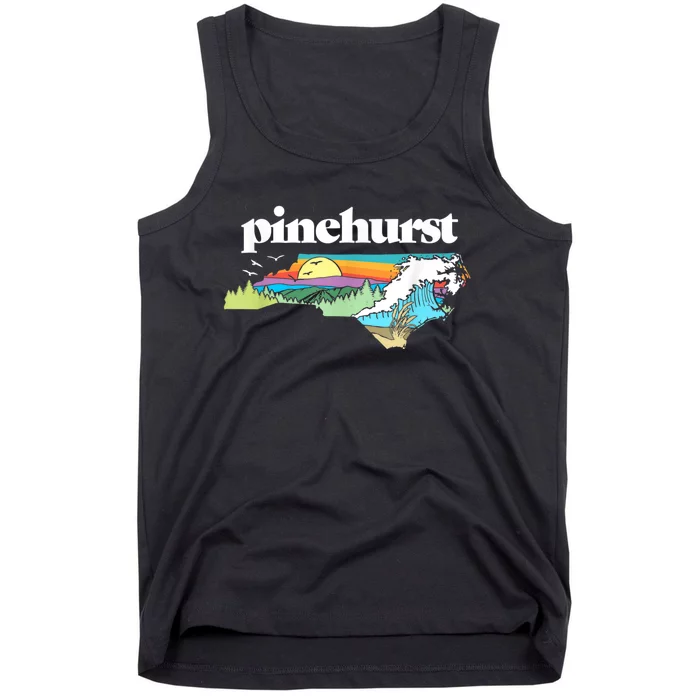 Pinehurst North Carolina Outdoors Retro Nature Tank Top