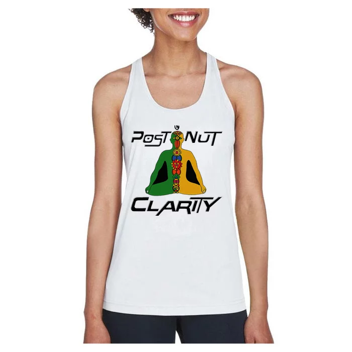 Post Nut Clarity Funny Post Nut Clarity Trending Post Nut Women's Racerback Tank