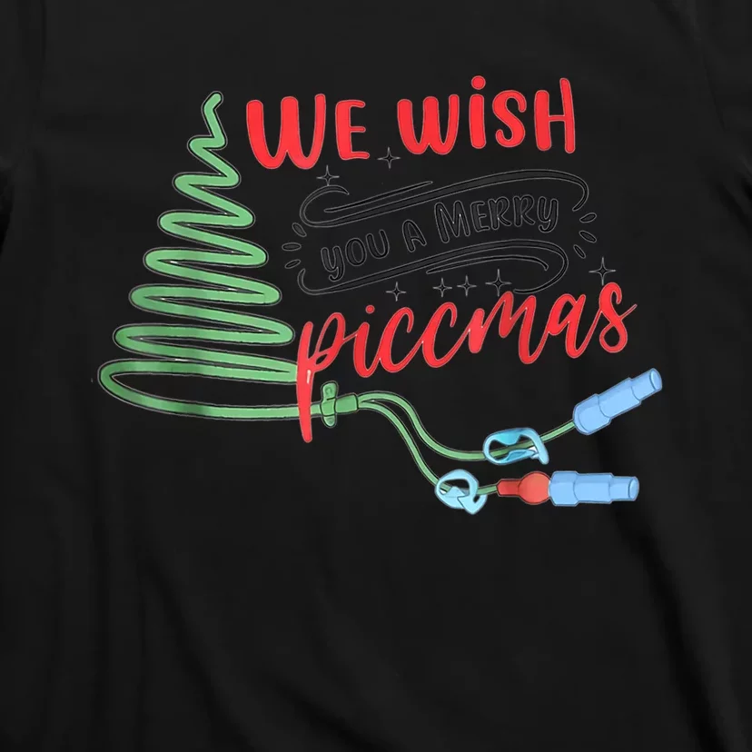 PICC Nurse Christmas Vascular Access ICU Rn Infusion Nurse T-Shirt