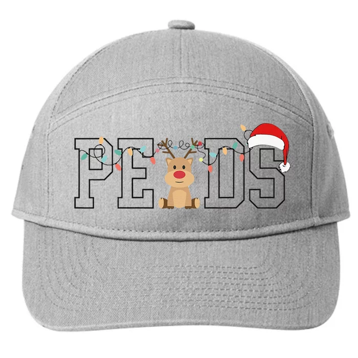 Pediatric Nurse Christmas Peds Nurse Practitioner RN Xmas 7-Panel Snapback Hat