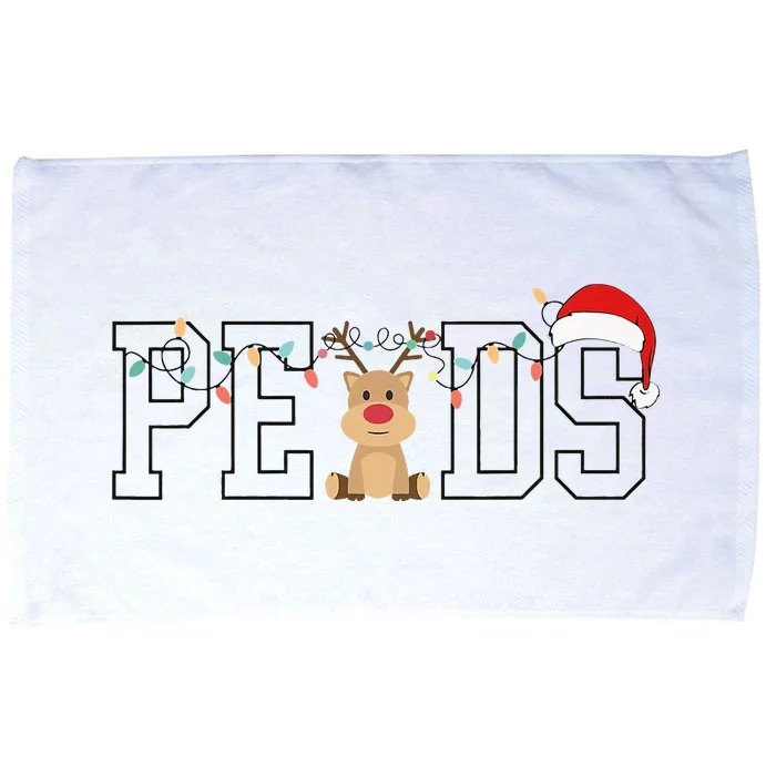 Pediatric Nurse Christmas Peds Nurse Practitioner RN Xmas Microfiber Hand Towel