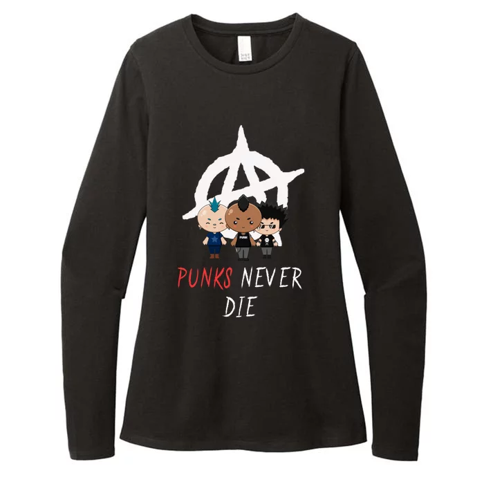 Punks Never Die Freedom Punks Punk Rock Anarchy Great Gift Womens CVC Long Sleeve Shirt