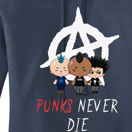 Punks Never Die Freedom Punks Punk Rock Anarchy Great Gift Women's Pullover Hoodie