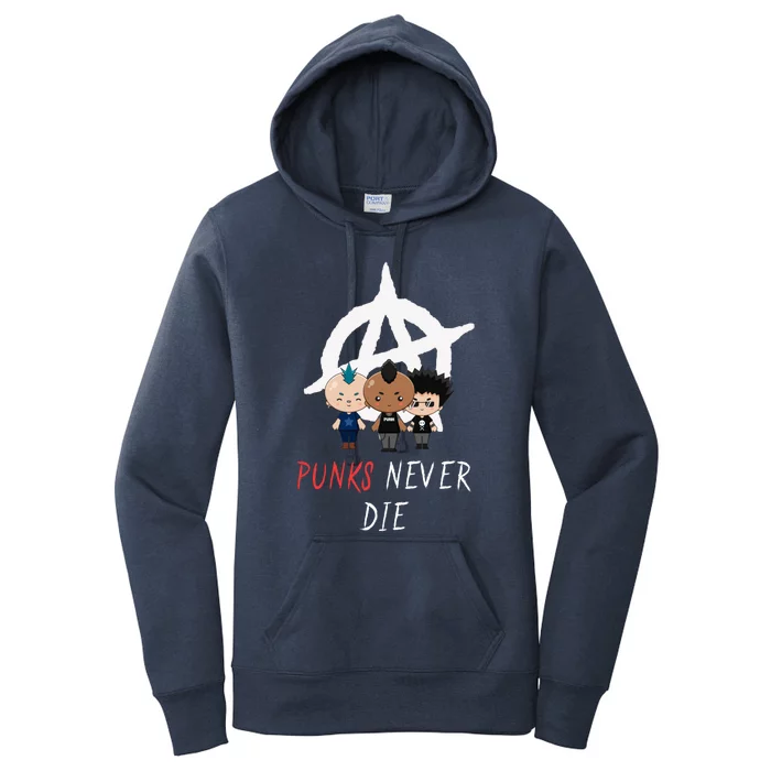 Punks Never Die Freedom Punks Punk Rock Anarchy Great Gift Women's Pullover Hoodie