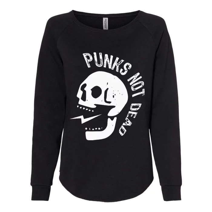 Punks Not Dead Skull Womens California Wash Sweatshirt