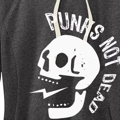 Punks Not Dead Skull Women's Fleece Hoodie