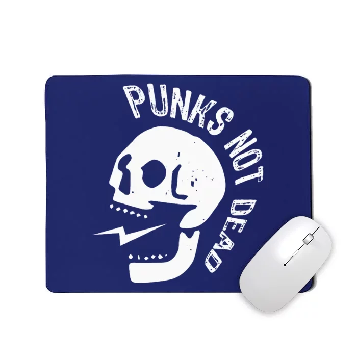 Punks Not Dead Skull Mousepad