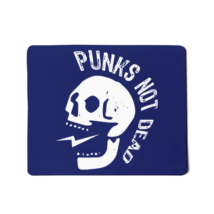 Punks Not Dead Skull Mousepad