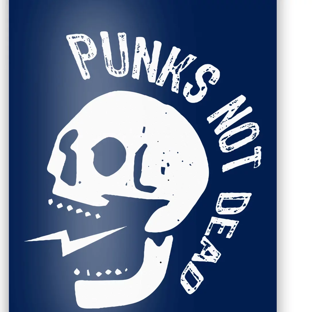 Punks Not Dead Skull Poster