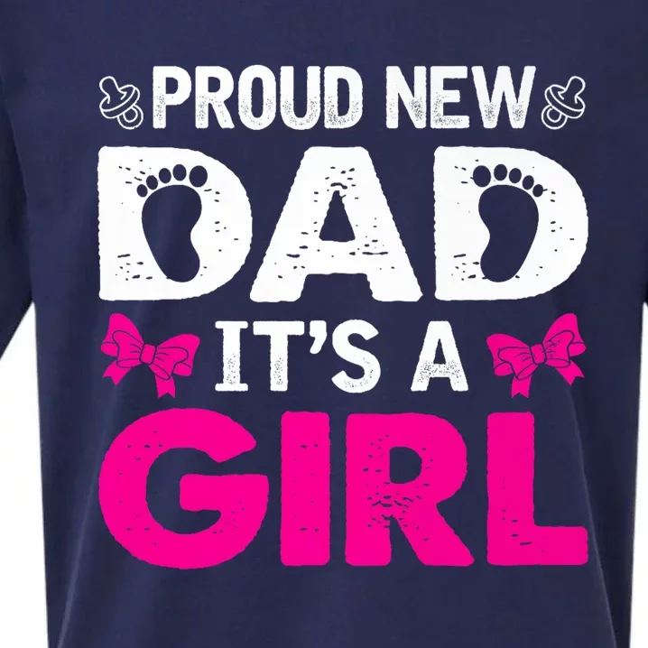 Proud New Dad Its A Girl Cute Promoted To Daddy Fathers Day Premium Sueded Cloud Jersey T-Shirt