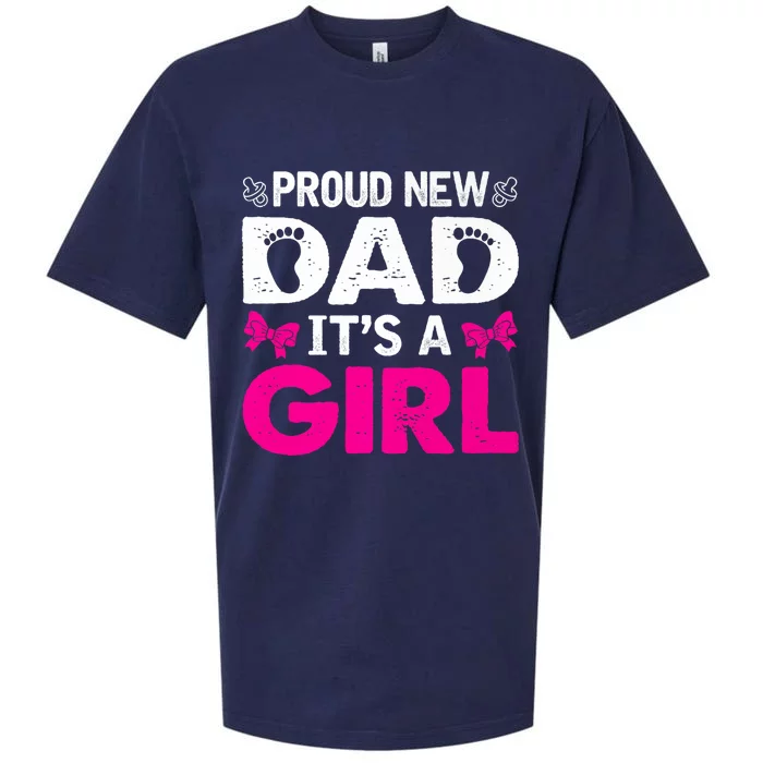 Proud New Dad Its A Girl Cute Promoted To Daddy Fathers Day Premium Sueded Cloud Jersey T-Shirt