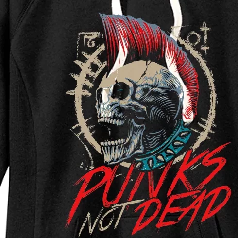 Punks Not Dead Rocker Punker Punk Rock Music Women's Fleece Hoodie