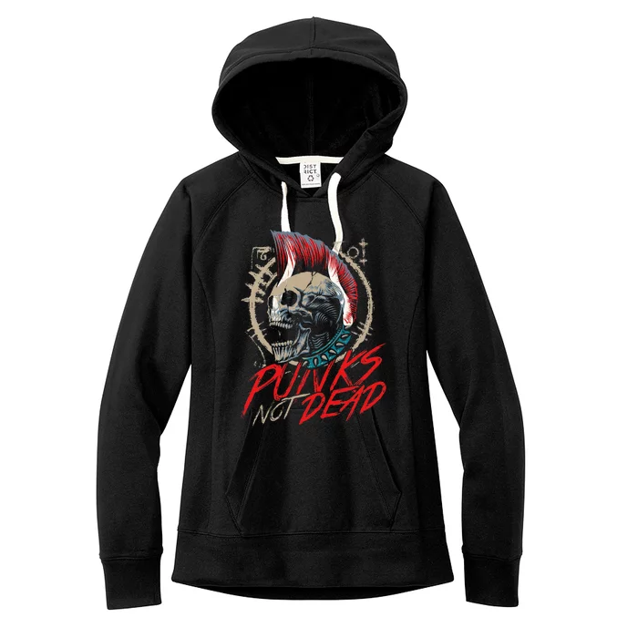 Punks Not Dead Rocker Punker Punk Rock Music Women's Fleece Hoodie