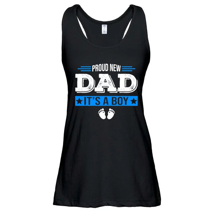 Proud New Dad Its A Bo_y Cute Father's Day Baby Ladies Essential Flowy Tank