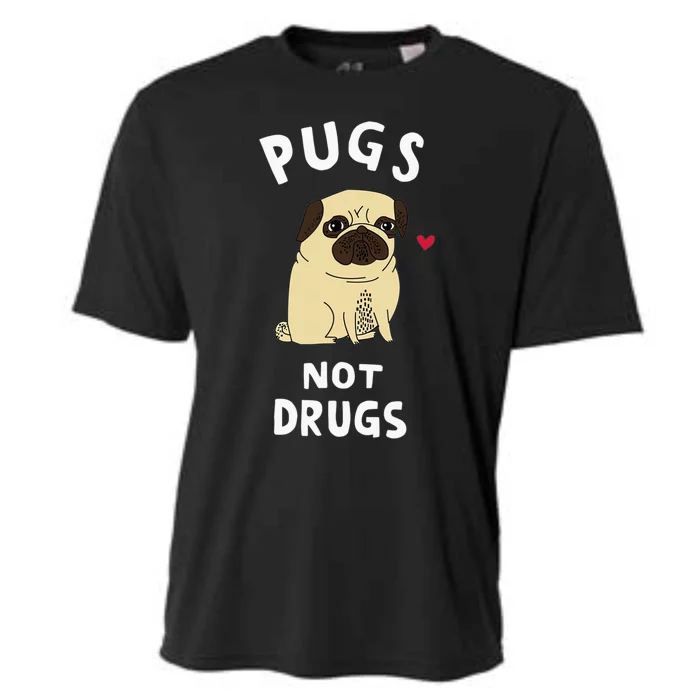 Pugs Not Drugs Funny Present For Dog Lover Tee Pets Cooling Performance Crew T-Shirt