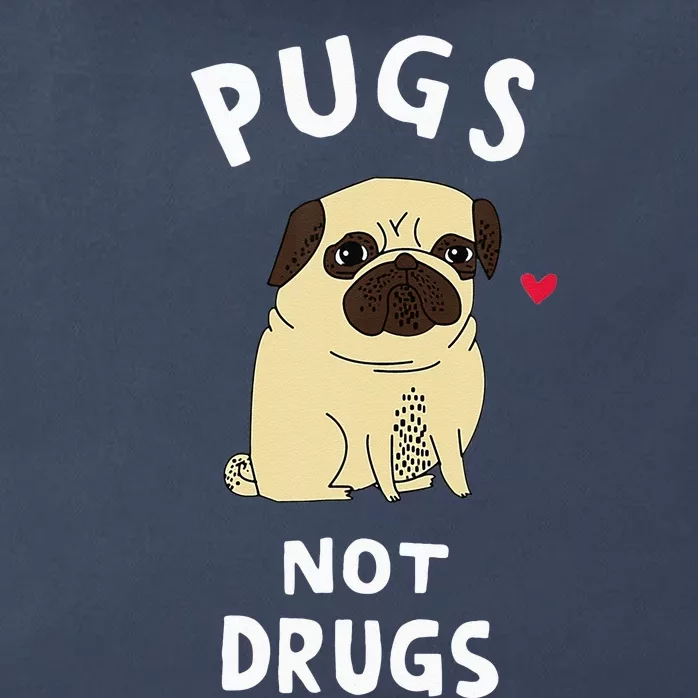 Pugs Not Drugs Funny Present For Dog Lover Tee Pets Zip Tote Bag